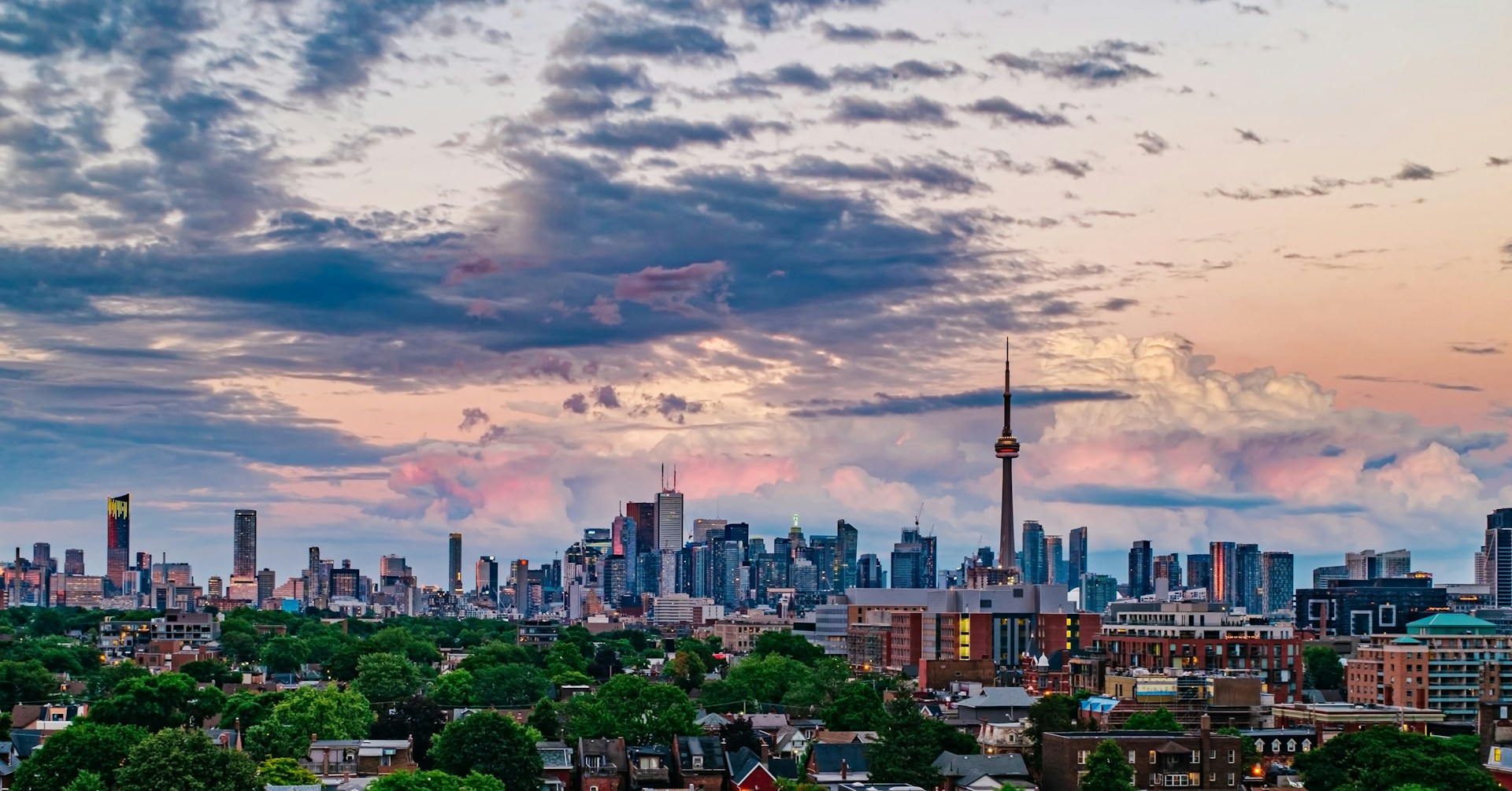 Toronto city skyline with clouds low where Boulby Weinberg Fishman LLP Partners were recognized for 2026 Lexpert Directory for Family Law